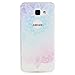 Produktbild MUTOUREN Samsung Galaxy A5 (2016) SM-A510F TPU Hülle Schutzhülle Crystal Case Durchsichtig Klar Silikon Transparent Ultradünne Weich Gel Hinten Rückdeckel Kratzfeste Federung Etui Bumper-Blumen Blau