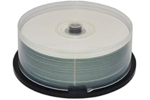 Promedia Lot de 25 DVD-R avec surface blanche entièrement imprimable par jet d'encre