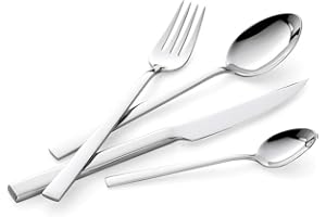 Lagostina Giada zestaw sztućców ze stali nierdzewnej 18/10 dla 6 osób, 24 elementy, 6 widelców, 6 noży stołowych, 6 łyżek, 6 łyżek do kawy, grubość 3,5 mm, wysoki połysk