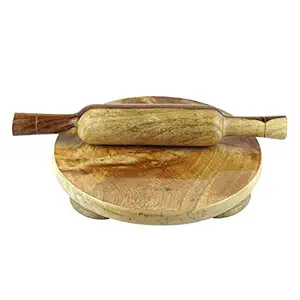 OGGN Chakla Belan Wooden 10inch (Premium Finish) Chakla Belan For Kitchen chapathi rolling pin /chapati Maker/chapati maker wooden/chakla belan/rolling pin and chakla/Roti Maker & Board/Phulka Chapati Maker /belan chakla /rolling pin and chapati rolling board