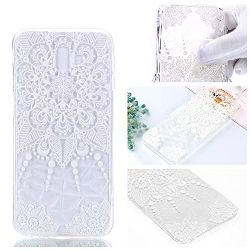 Preisvergleich Produktbild Neo Silikon Hülle [Scratch-Resistant],Kreativ Niedliche Silikon Glitter Schutzhülle / Cover Soft Ultra Dünn Bling Crystal Clear Transparent Kirstall Gel TPU Protective back für Samsung J4 Plus 2018