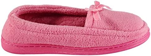 Heatons Womens Towelling Slippers Full Fit Slip On Fastening Dark Pink UK 5 (38)