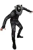 Schwarz Zentai Cosplay Panther Kühle Abendkleid Overall Halloween Kostüm für Herren Erwachsene Anzug Kleidung mit Maske - 