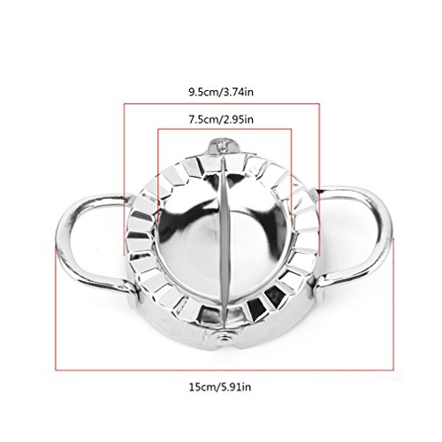 Dumpling Maker, phifo (2 Stück) Edelstahl Dumpling Maker und Teig Drücken, Dumpling Pie Ravioli Form Maker Gebäck Werkzeug für Kochen, klein + groß - 3