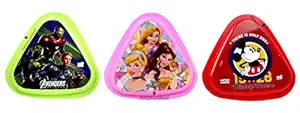 Perpetual Bliss Fancy Disney Theme Square Lunch Box for Kids Birthday Return Gifts {Pack of 3}