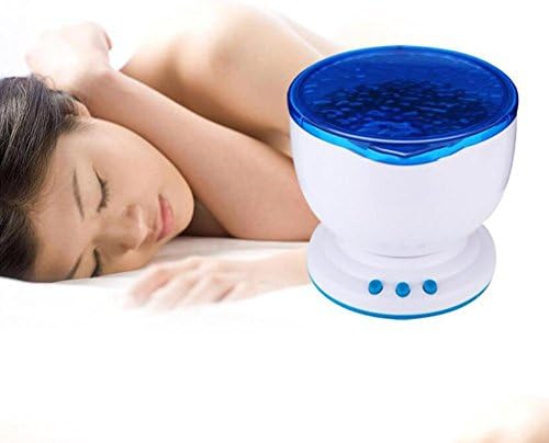 Ocean Wave Projector Night Light,/Built-in Music Player, Auto Shutdown Function/ for Bathrooms, Living Rooms, Baby Rooms, Parties（USB charging）