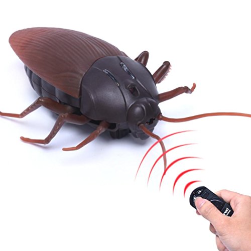 Preisvergleich Produktbild Simulation Kakerlake Infrarot Fernbedienung (Leuchtende Augen) Tier Modell Kinder Spielzeug Geschenk Remote Schabe Tier Modell Upxiang Fernbedienung Schabe