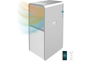 Cecotec - Mobile Klimageräte ForceClima 12850 Style Heating Connected, 12000 BTU, Abdeckung 28 m2, WiFi, Steuerung, Taktil, Wärmepumpe, Entfeuchtung, LED -Bildschirm, 5 Modi, Timer