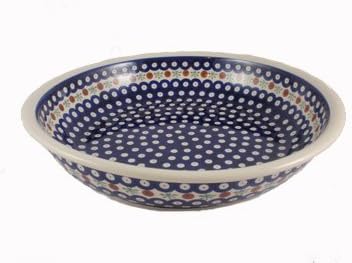Polish Pottery Boleslawiec Bowl, Large Serving Bowl, 33.2cm in RED DOT pattern