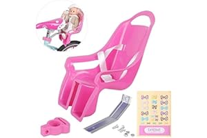 HH HILAND HILAND DRBIKE Kinderfahrrad Puppensitz mit Aufkleber DIY Aufkleber für Mädchen Kinderfahrrad Zubehör lila&rosa