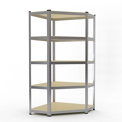 Schwerlastregal Steckregal Eckregal 180x99x77 cm Kellerregal 875 kg Tragkraft Lagerregal Werkstattregal Regal verzinkt