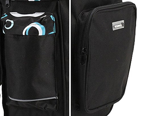 DCCN Fahrradtasche Gepäckträgertasche Fahrrad Seitentasche Super Design 3 in 1 Hinter Koffer 37 L Schwarz - 3