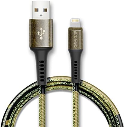 [Apple MFi Certified] Lightning Cable YILON iPhone Lightning Cable 3.3ft Denim Braided USB iPhone Cable For iPhone 7 7 Plus 6S 6S Plus 6 6 Plus SE 5S 5C 5, iPad 2 3 4 Mini, iPad Pro Air 2, iPod,etc (1m/Camouflage)