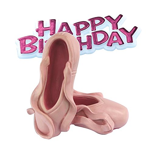 Preisvergleich Produktbild Happy Birthday-Kuchendeko "Ballerina-Schuhe" 2-tlg.