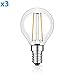 Produktbild ledscom.de E14 LED Birne Filament G45 1,8W =20W Warm-Weiß 180lm A++ für Innen und Außen, 3 Stk.