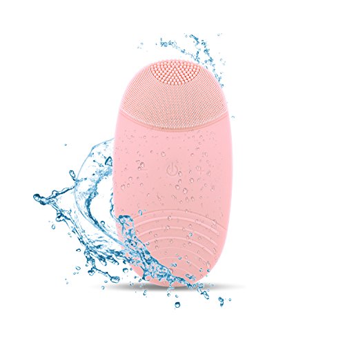Gesichtsreinigungsbürste LANSRAYOL Elektrische Silikon Gesicht Reinigung Gesichtsreiniger Porenreinigen Porenreiniger Reinigungsbürste Tiefreinigung Hautpflege Wiederaufladbar Pearl Pink