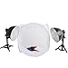 Produktbild PMS® Fotozelt Lichtzelt Würfel 50 x 50 x 50cm Softbox Fotostudio Fotografie Foto Cube 4 Hintergrund Fotostudio rot blau weiß schwarz 2 Leuchten Lichtwürfel Studiolampe Studioleuchte Stativ