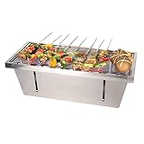 Größe-Grillgrill, ideal für Holzkohlegrillen, die sich in der Größe befinden, ist: 30*16.6*20CM. Die gefaltete Größe is:30*16.6*11.5*20CM.