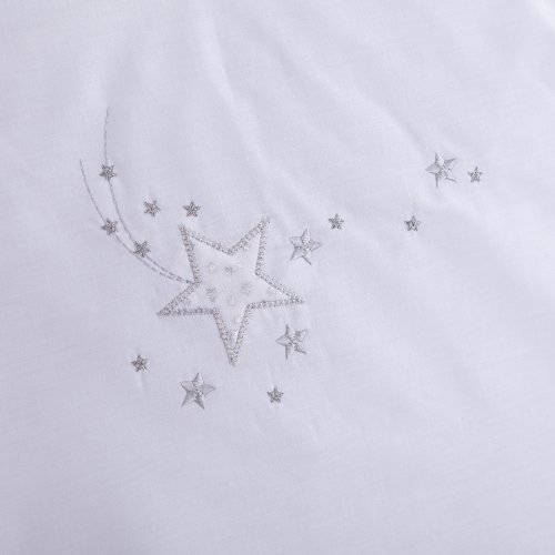 Clair de Lune Starburst Palm Wicker Moses Basket (White)