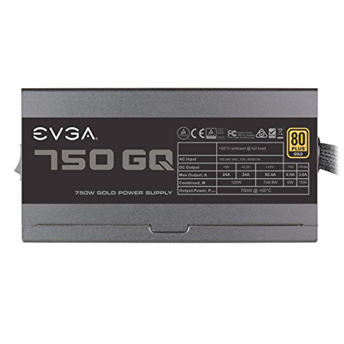 EVGA 750 GQ  80  Gold 750W  Semi Modular  EVGA Modo Eco  5 a  os de garant  a  Fuente de alimentaci  n 210-GQ-0750-V2