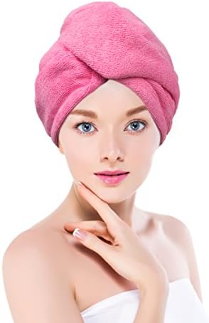 LLUTNY Hair Towel Turban Wrap Towels, Soft Microfibre Quick Dry, Super Absorben, for Women, Girl …