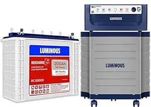 LUMINOUS Eco Watt+950 Inverter with RC25000 200 Ah Tubular Battery with TX100L Trolly Tubular Inverter Battery (200Ah)