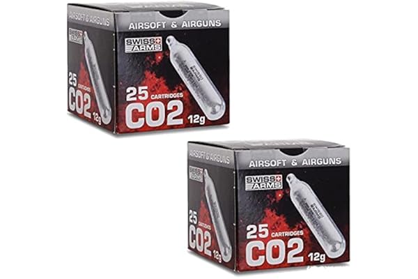 Swiss Arms Sparclettes de gaz Co2 Airsoft par 50