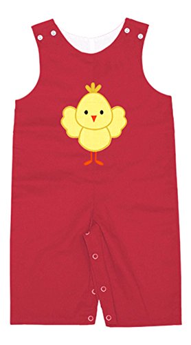 Aurora Baby Girls Pink Corduroy "Chicken" Dungarees(3M-3Y) 9-12Months