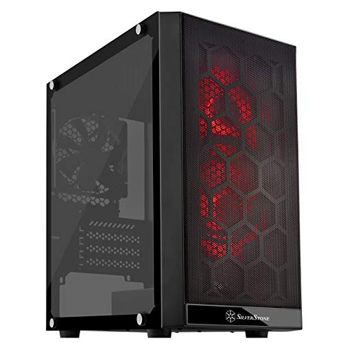 SilverStone SST-PS15B-RGB - Boîtier d'ordinateur Precision Mini Tower Micro ATX, verre trempé, RGB, noir