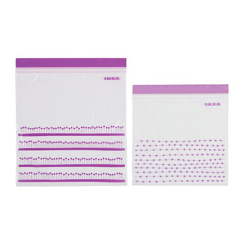 ISTAD - Sacchetti di plastica per alimenti, colori assortiti, confezione da 50: 25 sacchetti da 2,5 l (24 x 26,5 cm) e 25 da 1,2 l (20,5 x 20,5 cm) Riutilizzabili e richiudibili.