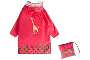 EMMEXX GIM Bambini Pioggia Cappotto Unisex Impermeabile Coprizaino Poncho Giacca Protezione con cappuccio per Ragazze & Ragazzi 3 – 12 anni