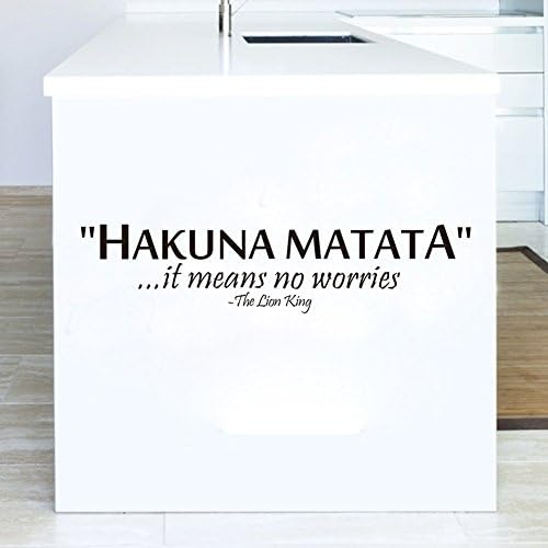 hakuna matata is means no worries,Provervs Wall stickers,Letter Words Room Art Mural Wall Sticker Decal