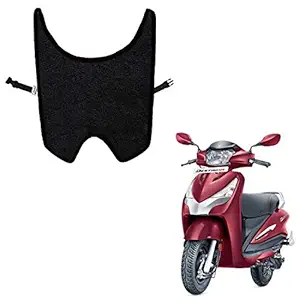 Mototrance Anti Skid Curly Scooter/Scooty Foot Mats (Black) Compatible with Hero Destini 125
