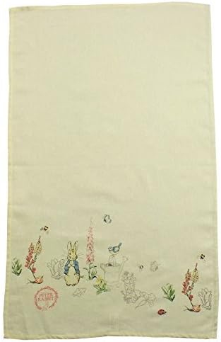 BEATRIX POTTER PETER RABBIT CREAM BLUE PINK GREEN 100% COTTON TEA TOWEL 22×40CM