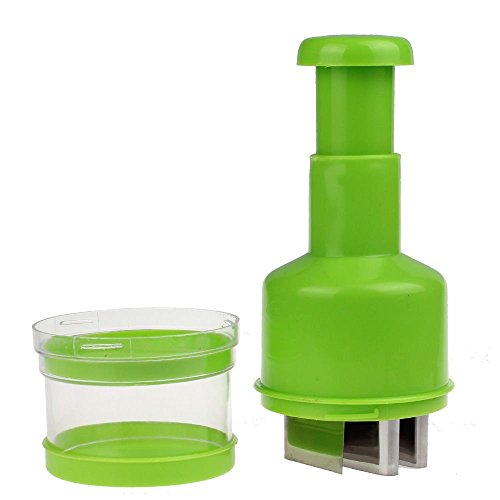 Preisvergleich Produktbild Minkoll Gemüseschneider, Gemüse Cutter Chopper Lebensmittel Pressen Zwiebel Knoblauch Slicer Peeler Dicer (grün)