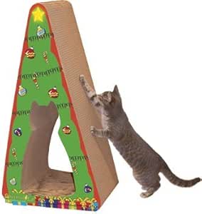 cat scratching post christmas tree