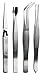 4 Piece Tweezer Set / For Hobby, Craft, Jewellery, Electronics and Model Making [version:x8.3] by DELIAWINTERFEL