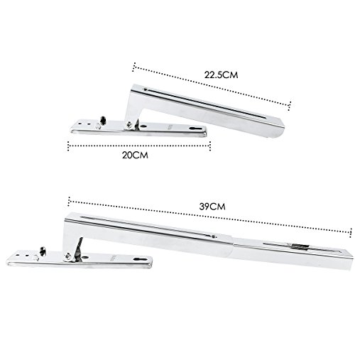 Faltbare Mikrowellenhalterung Mikrowellenhalter für Mikrowelle Backofen, Grill, Ofen,SOONHUA Mikrowellen-Ofen Wandhalterung Haken, Hochleistungs-304 Edelstahl Dehnbare Wandhalterung Regalhalter Rackhalterung für Mikrowellenofen - 5
