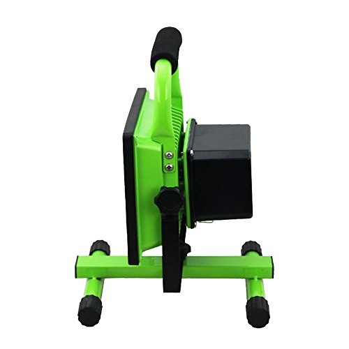 Hengda® LED 10W Handlampe High Power Akku Baustrahler Scheinwerfer Warmweiß Fluter Aluminium Wasserdicht IP65 für den Innen- und Außenbereich, Grün - 3