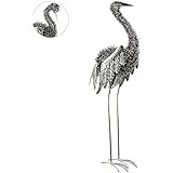 Deko Kranich aus Metall 83 cm