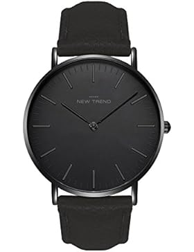 Damenuhr Unisex Farbe Schwarz + diverse Armband Beige Lachs Grau Schwarz Weiß Rot Mint Pink Blau Türkis Rosa Silber...