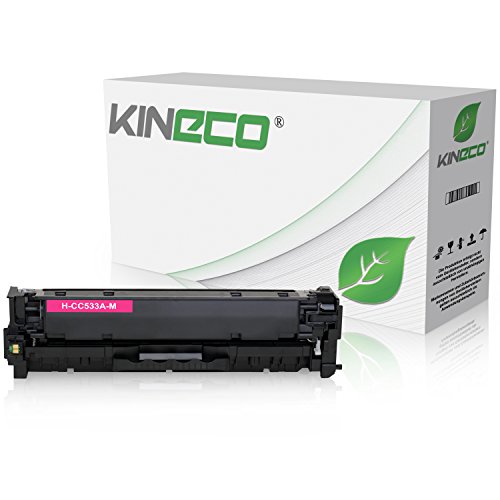 Kineco Toner kompatibel zu HP CC533A Color LaserJet CP 2000 2020 Series 2025 X 2024 2026 2027 DN N CM 2300 Series 2720 2320 FXI CB CBB CI EB EBB EI N NF WB WBB WI MFP 2323 -304A - Magenta 2.800 Seiten