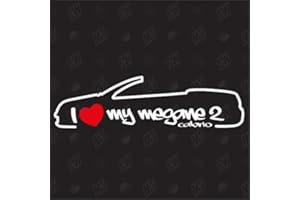 speedwerk-motorwear I Love My Megane 2 Cabrio - Sticker für Renault - Bj. 2003-2009