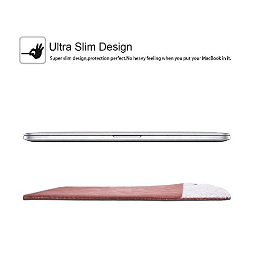 WALNEW 15 MacBook Pro 15 Zoll Schutzh  lle  H  lle  Case  Cover  mit Zwei-Taschen-Design mit Gesch  tztem Inneren und Externem Mousepad