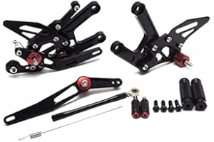 MOTOPARTS Motorrad Fußrastenanlage CNC Einstellbare Fußrasten Fußstütze Für Yamaha YZF-R6 R6 R6R 2006-2020