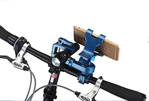 EnergySport Bike Mount Handlebar Holder,360°Rotation 2 in 1 Bicycle Mount Universal Motorcycle Bicycle Handlebar Phone &amp; Flashlight Bike Phone Holder for iPhone, Samsung Galaxy, Nexus, and more-Blue