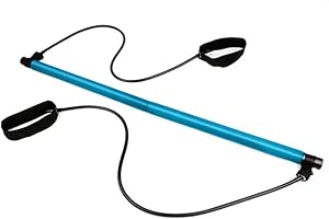 SHARKSFIN Pilates Bar Kit, Portable Pilates Bar Resistance Band Yoga Pilates Stick, Pilates Exercise Resistance Band, Yoga Exercise Bar With Foot Loopss for Yoga Shaping Stretching Exercise