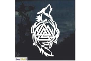 SUPERSTICKI Odin Thor Viking Wolf Wolves ca.20cm Aufkleber,Autoaufkleber,Sticker,Decal,Wandtattoo, aus Hochleistungsfolie,UV&waschanlagenfest,