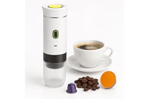 GENZO Cafetera Portatil Capsulas 3 en 1 compatible con Nespresso Dolce Gusto y Café Molido - Mini Cafetera Portátil Multicapsulas para Llevar - Maquina Cafe Portatil Pequeña