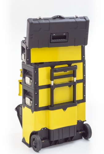 Kunststoff/Metall Trolley 4 Module / 5 Fächer – gelb - 9